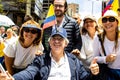 BOGOTA, COLOMBIA - 26 SEPTEMBER 2022. The opposition leader Enrique Gomez at the peacefulÃÂ protestÃÂ marches in BogotÃÂ¡ Colombia